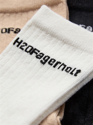 H2O Fagerholt Rib Socks Black+Creamy White+Creamy